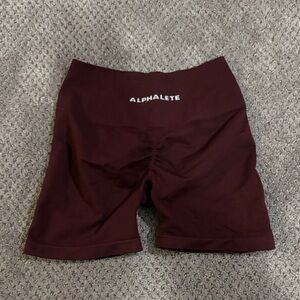 Alphalete Women's Dark Red Bike Shorts